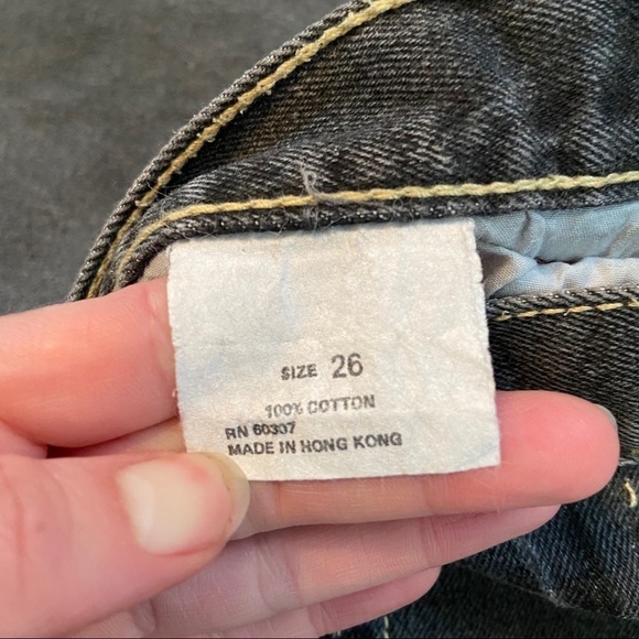 💥5/$25 Vintage women’s grey high rise  skinny jeans in size 26 - Picture 6 of 9